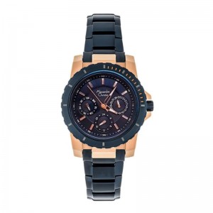 Alexandre Christie AC 6141 Rosegold Blue Lady NEW BFBURBUBU